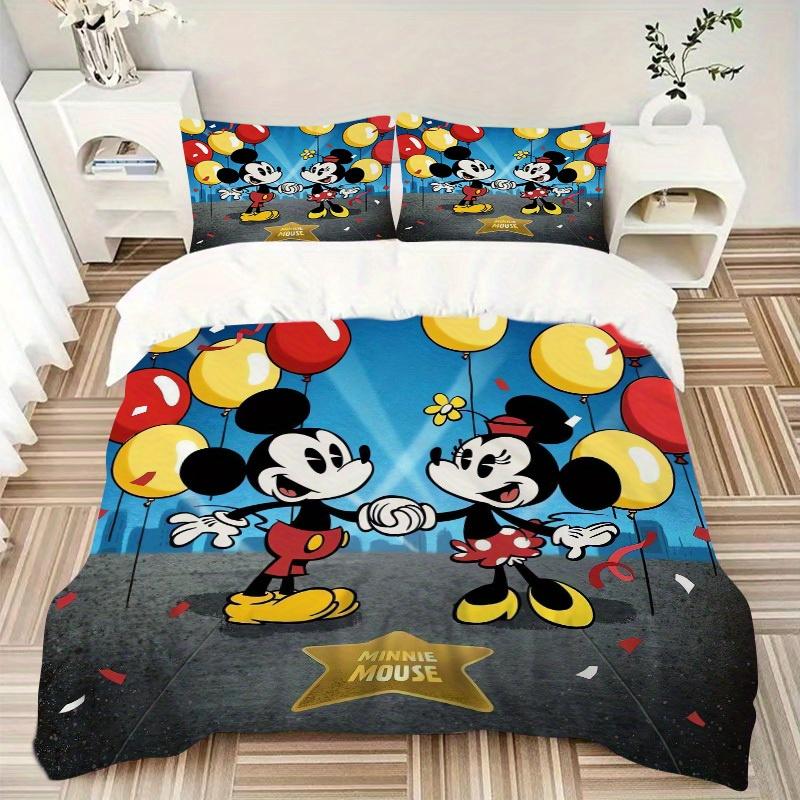 3pcs set Mickey Mouse, Minnie Mouse, balloons Bedding Set with Duvet Cover+Pillowcases, All-Season Polyester, Zipper Closure53
