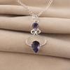 Iolite Gemstone 925 Sterling Silver Statement Designer Pendant 1.60" For Mother PP-13-2