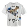 Summer Short-sleeved T-shirt Men's Breathable Soft Top Embroidered Print Casual T-shirt