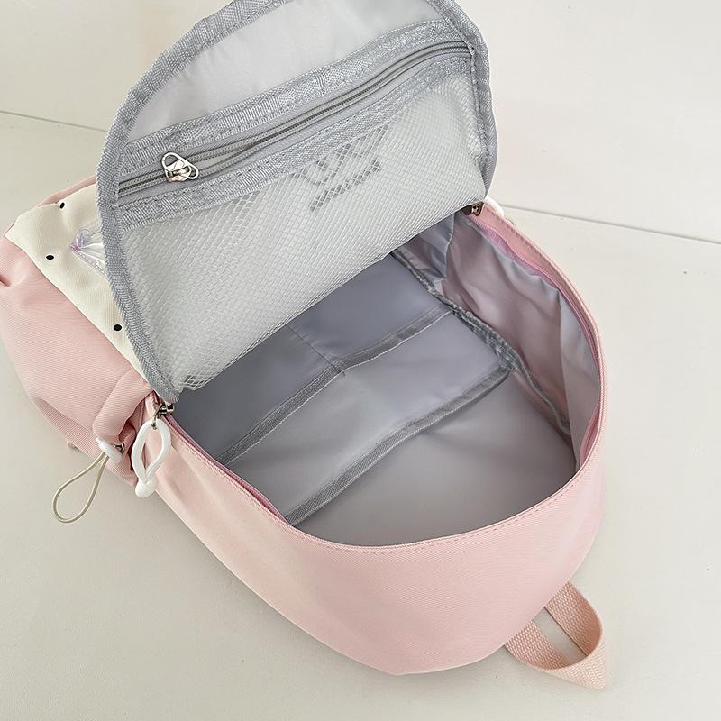 Schoolbag Cute college style schoolbag Female junior high school student Elementary school student Versatile girl Transparent pain bag Backpack Casual