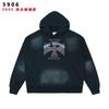 Mens American Style Hooded Sweatshirt Zip-Up Heavy-Duty Washed Streetwear Top