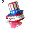 Funny Cartoon Teeth Denture Foot Wind Up Clockwork Educational Kids Spring Toy