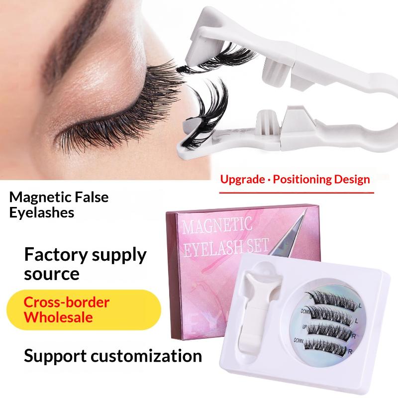 Professionelles Magnetisches Wimpern-Kit 3D-Wimpern Mit Applikator Langes Dichtes Wimpernset Für Abendgarderobe