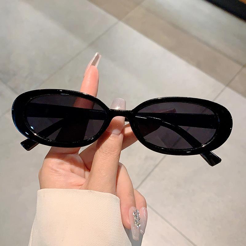 Classic Vintage Oval Sunglasses Women For Men Sun Glasses Luxury Brand Designer Punk Popular Hip Hop Milk Cow Eyeglasses Uv400