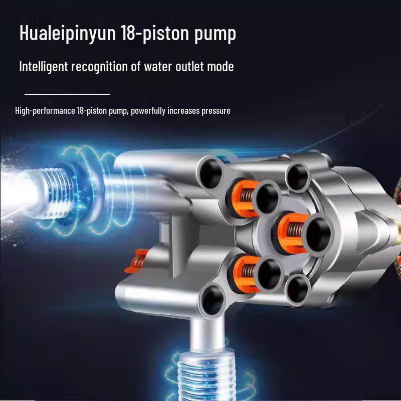 Cordless High-Pressure Adjustable Car Wash & Garden Watering Gun with Lithium Battery.