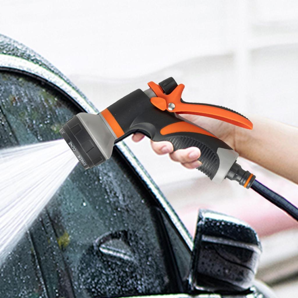 Water Hose Sprayer High Pressure Watering Tool With 8 Adjustable Spray Patterns Car Wash Hose Attachment For Garden Lawn Yard
