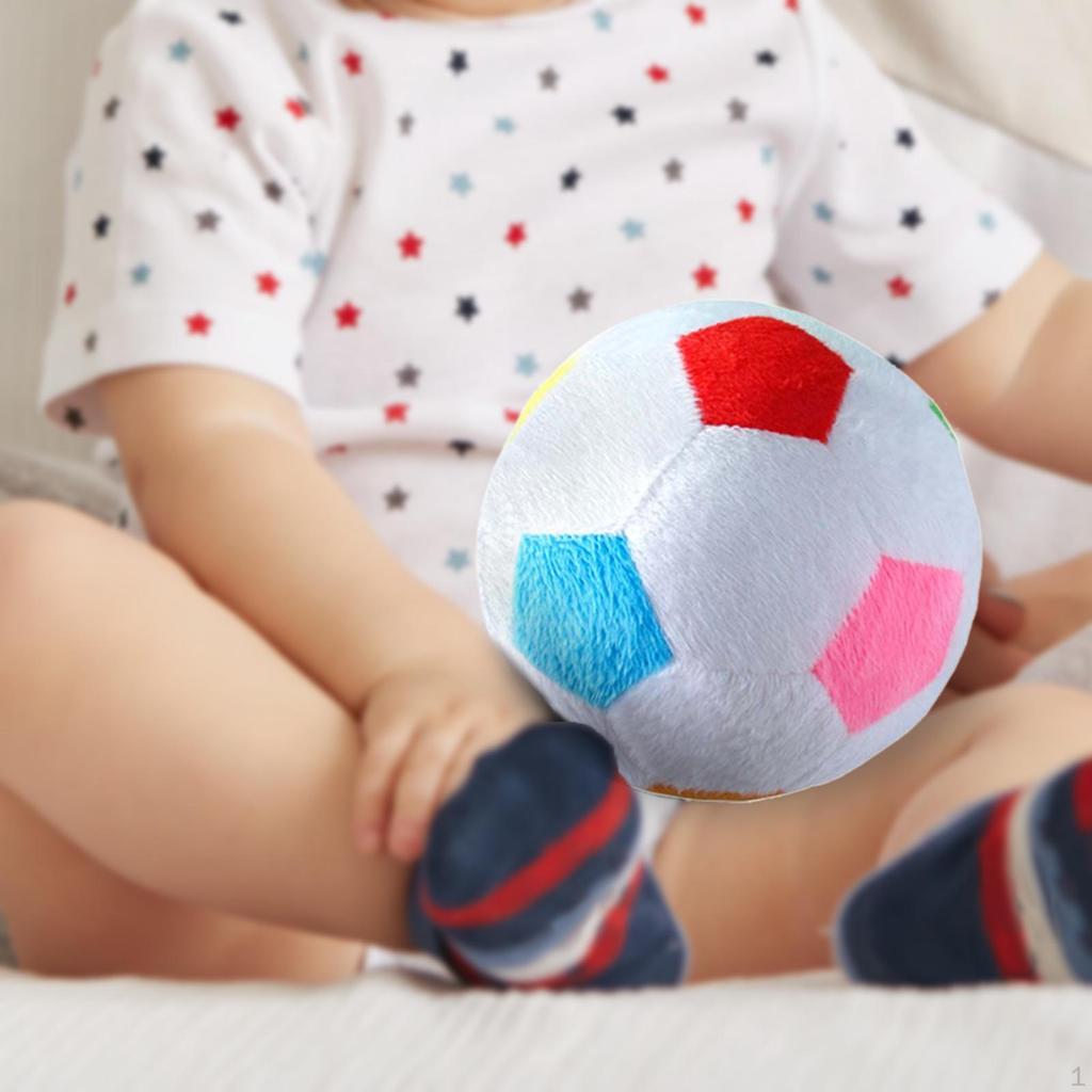 Football Toy 17cm Ball Toys Pillow, Soft Soccer Rattle Stuffed for Gift Kids Boys Girls