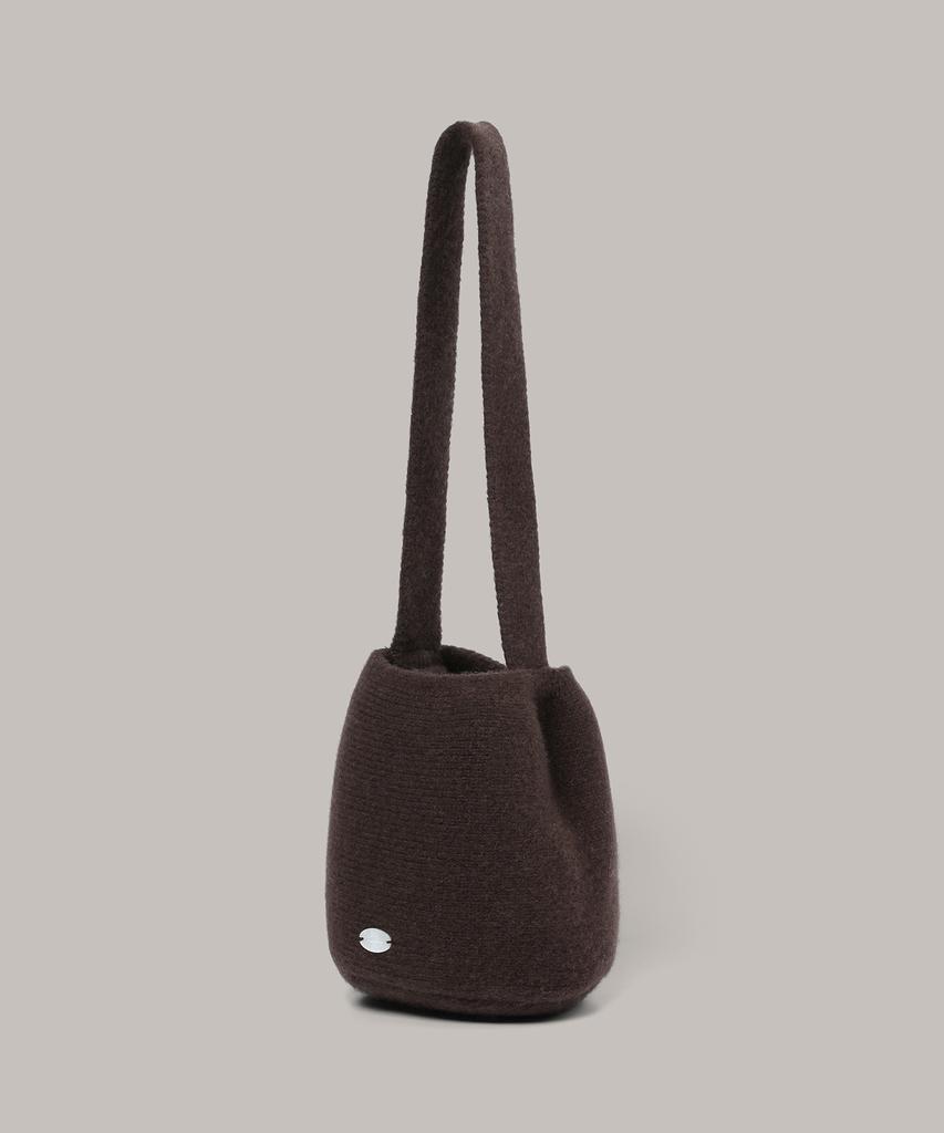 Laminez Bucket Knit Mini Bag - Brown