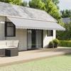 Awning Valance Anthracite and White Striped 6 m
