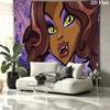 Clawdeen Wall tapestry, aesthetic printed fabric blanket, suitable for bedroom, living room, and home decor.