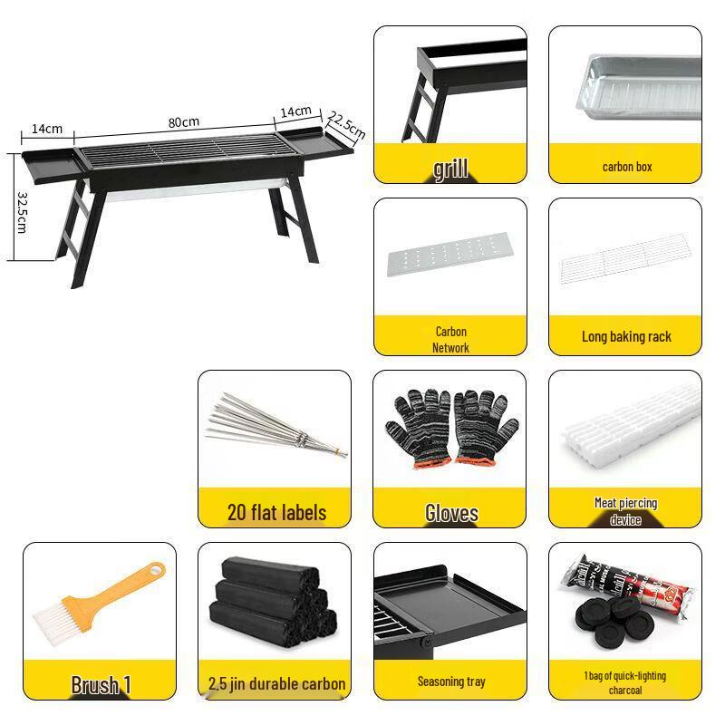 SMVP Folding Stainless Steel BBQ Grill