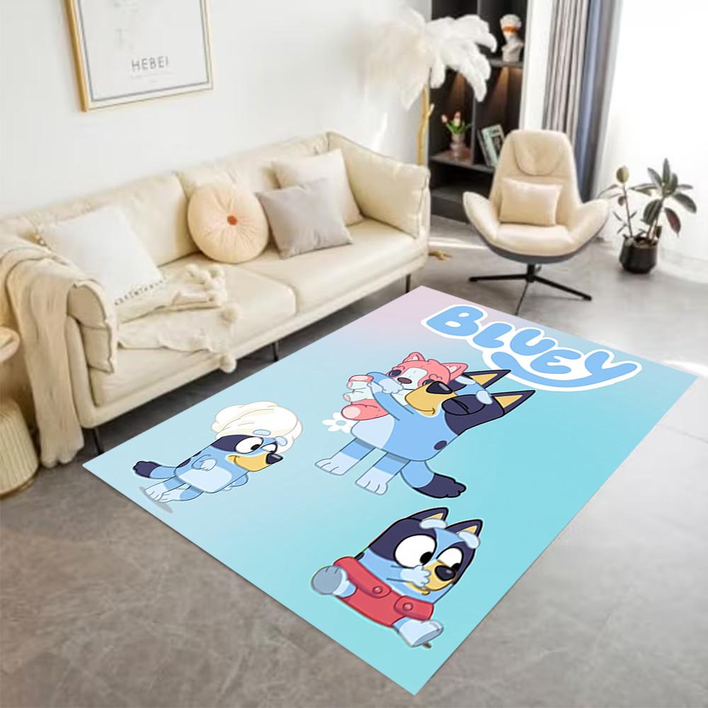 Bluey Bingo Hug Carpet Design for Decorate room Foyer Playrooms Living Rooms Antislip Carpet Anime Office Decor Gift for Festivals