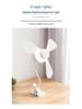 LED Eye-Protective Silent Clip Fan with Three-Speed Adjustment for Bedroom and Living Room