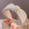French Retro Pearl Knotted Headband - Elegant White Accessories for Spring & Summer