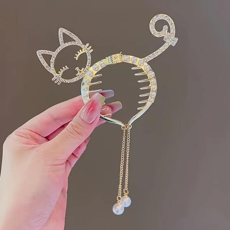 

1pc Cute Jewelry Hair Accessory Kawaii Women s Animal Shaped Hair Styling Tool Fashion Girl Artificial Pearl Hair Clip Hair Claw