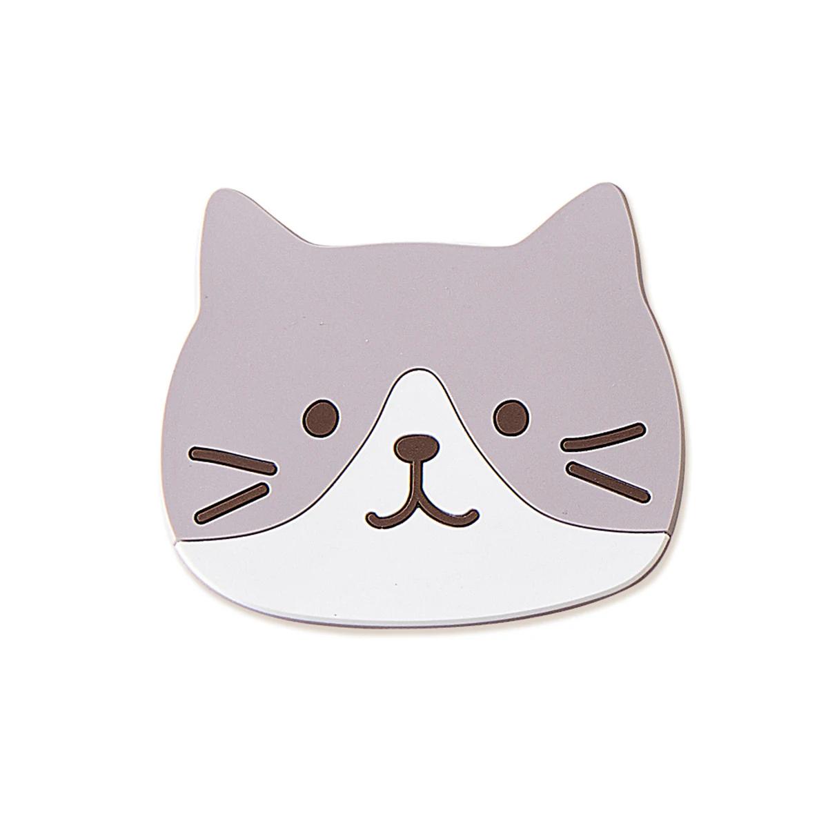 

1 шт. Коврик под чашку в виде милого котика, Нескользящий и Защищающий от ожогов, Подушка для миски, Подушка для еды 7x10 cm