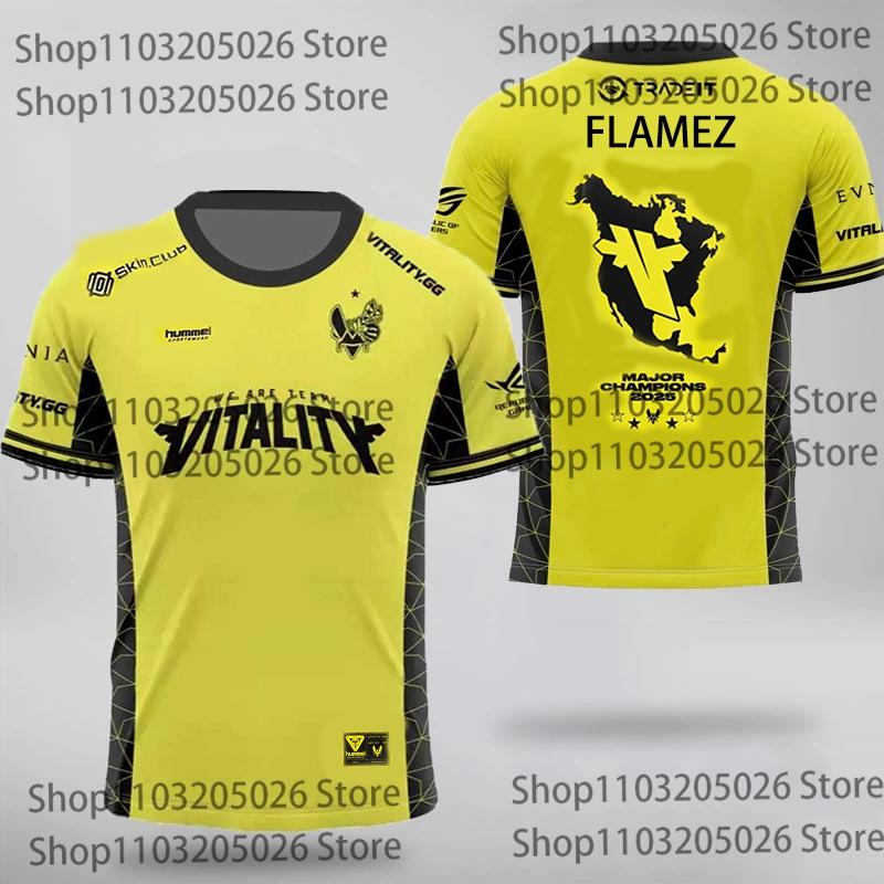 Major Champion  Jersey Team Vitality Professional Player Tshirt New CS2 Esports CSGO Training Uniform Oversized VIT Fans Top