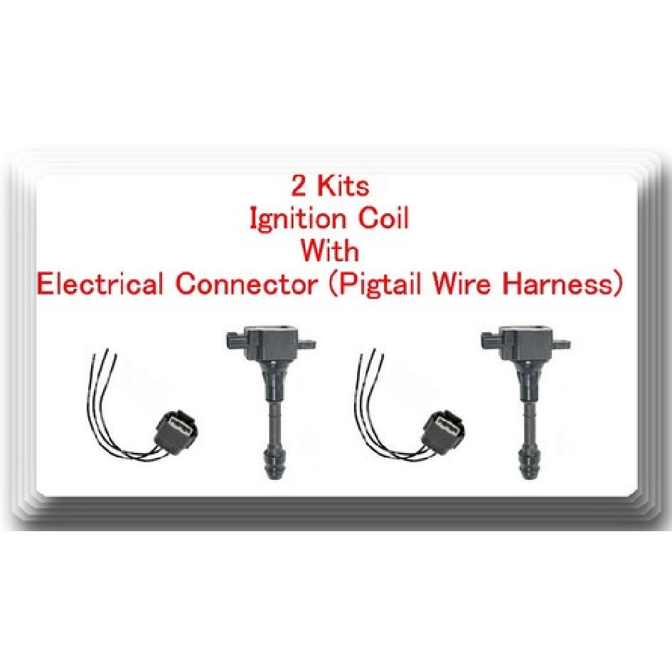 2 Kits Ignition Coil With Pigtail Connector Fits: Nissan Altima Sentra -Trail