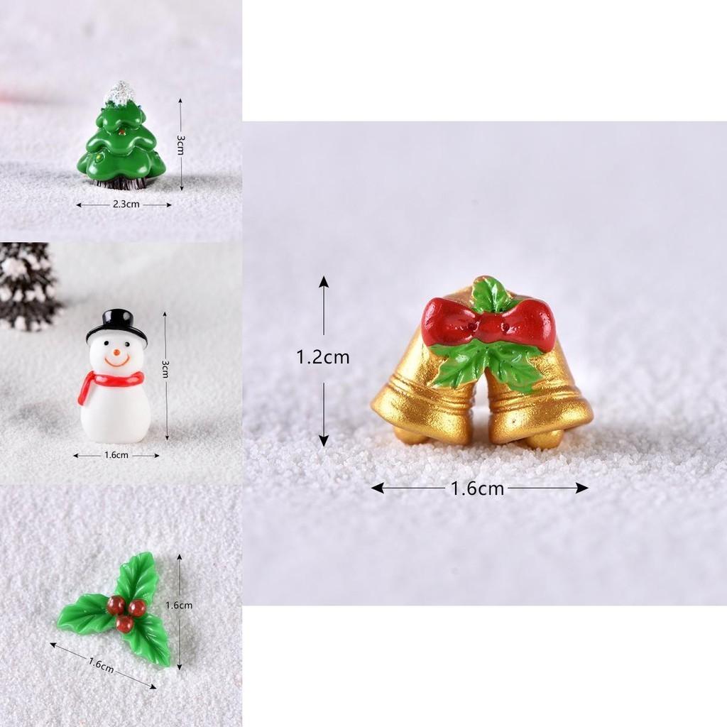 Adorable Mini Christmas Ornaments Featuring Resin Santa And Snowman Micro Landscapes