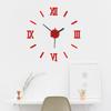 Creative Non-punching, Luminous DIY Wall Clock, Bedroom and Living Room Mirror Clock, Silent Acrylic Decorative Wall Clock