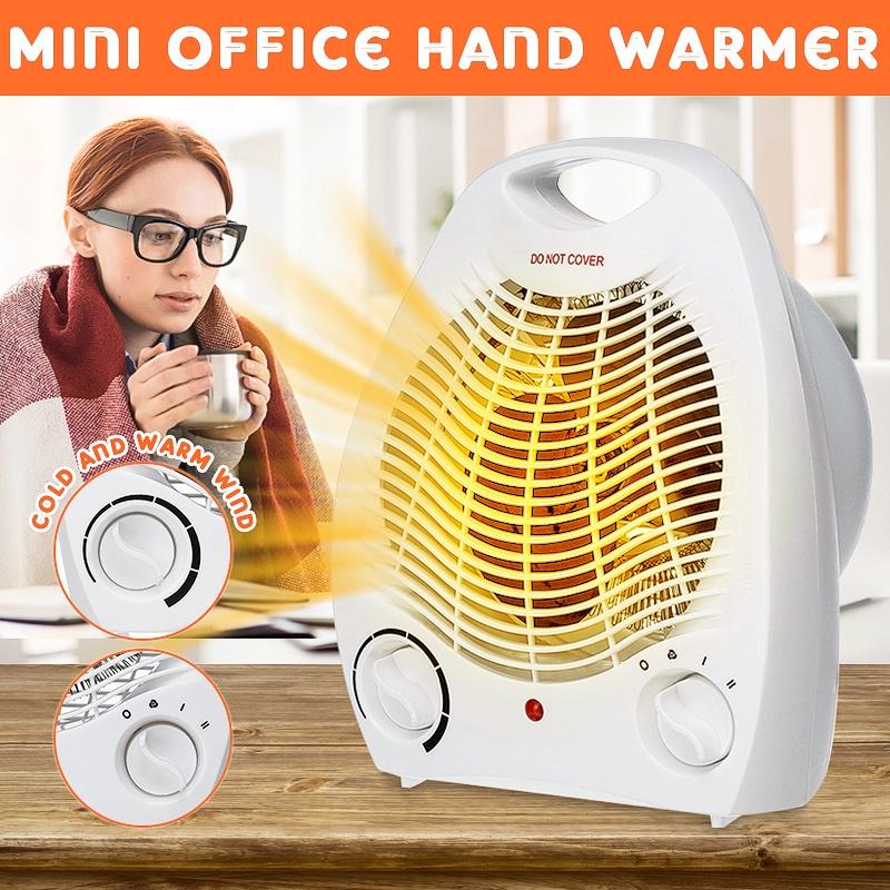 

2000 Вт 3-позиционный регулятор мощности Термостатический нагреватель Электрический обогреватель Теплый и холодный вентилятор 2 режима нагрева Площадь обогрева 21-30 м*м