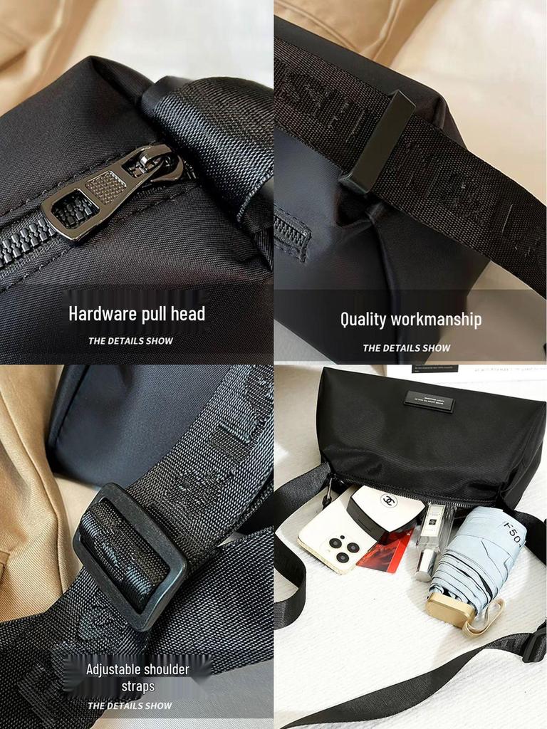 2025 Women's Lightweight Crossbody Bag: High-End Oxford Cloth, Fashionable Outdoor Sports Shoulder Bag, Solid Color, Perfect for Moms