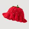 Orange Knitted Bucket Hat Fruit Shaped Crochet Beanie Cap Knit Fisherman Hat Winter Autumn