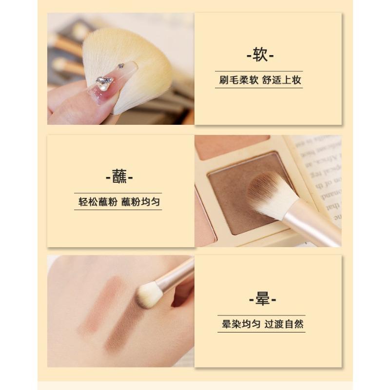 Pcs Makeup Brush Set With Mirror Portable Travel Size