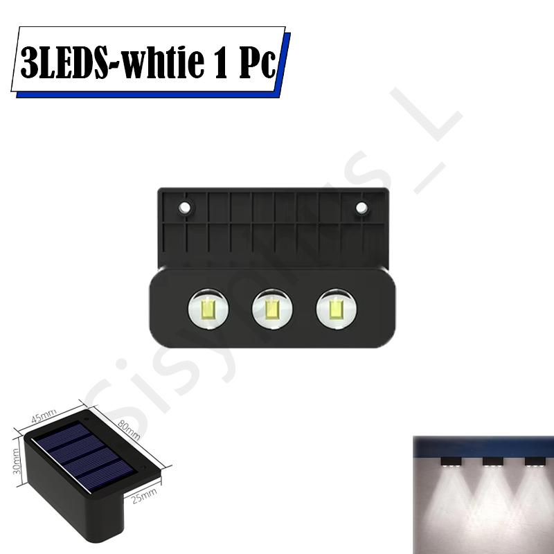 1/2/4Pcs Solar Wall Lamp Outdoor Waterproof Powered Light UP and Down Illuminate Home Garden Yard Decoration Outside Christmas