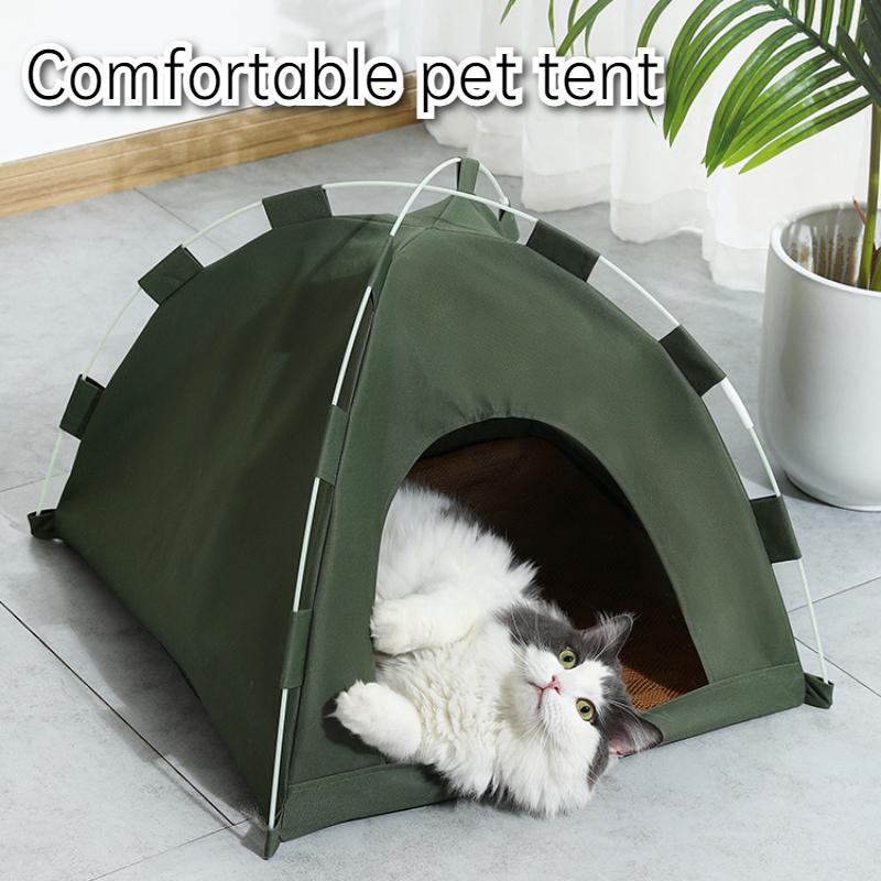 Haustierzelt, bequemes Hundehütte Katzenbett, tragbares faltbares Katzensofa-Bett, halbgeschlossenes Hundeloch, ganzjährig universelles Haustiernest
