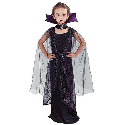 Kızın Vampir Kostümü Cadılar Bayramı Gotik Elbise Viktorya Dönemi Vampir Yarasa