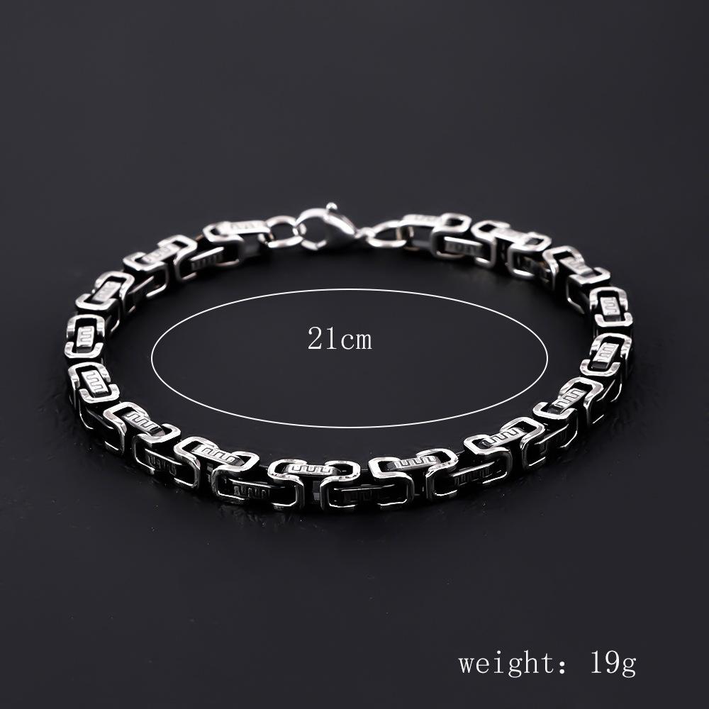 Bracciale da Uomo in Acciaio Inossidabile Semplice Prepotente Punk Alto Senso Cubano Acciaio al Titanio Bracciale Gioielli da Uomo