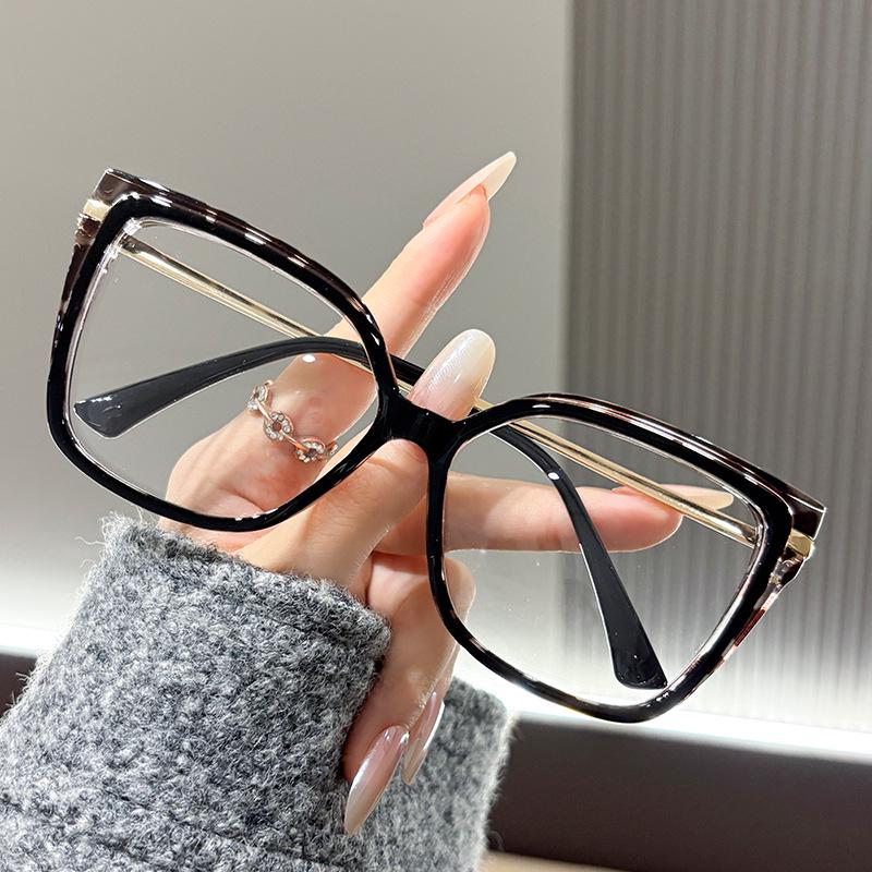 Women's Blue Light Blocking Square Glasses Frame - Celebrity Style Photo Accessory