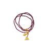 Natural Wine Red Garnet Amber Three-Loop Bracelet for Women - Ancient Hanfu Style Accessories