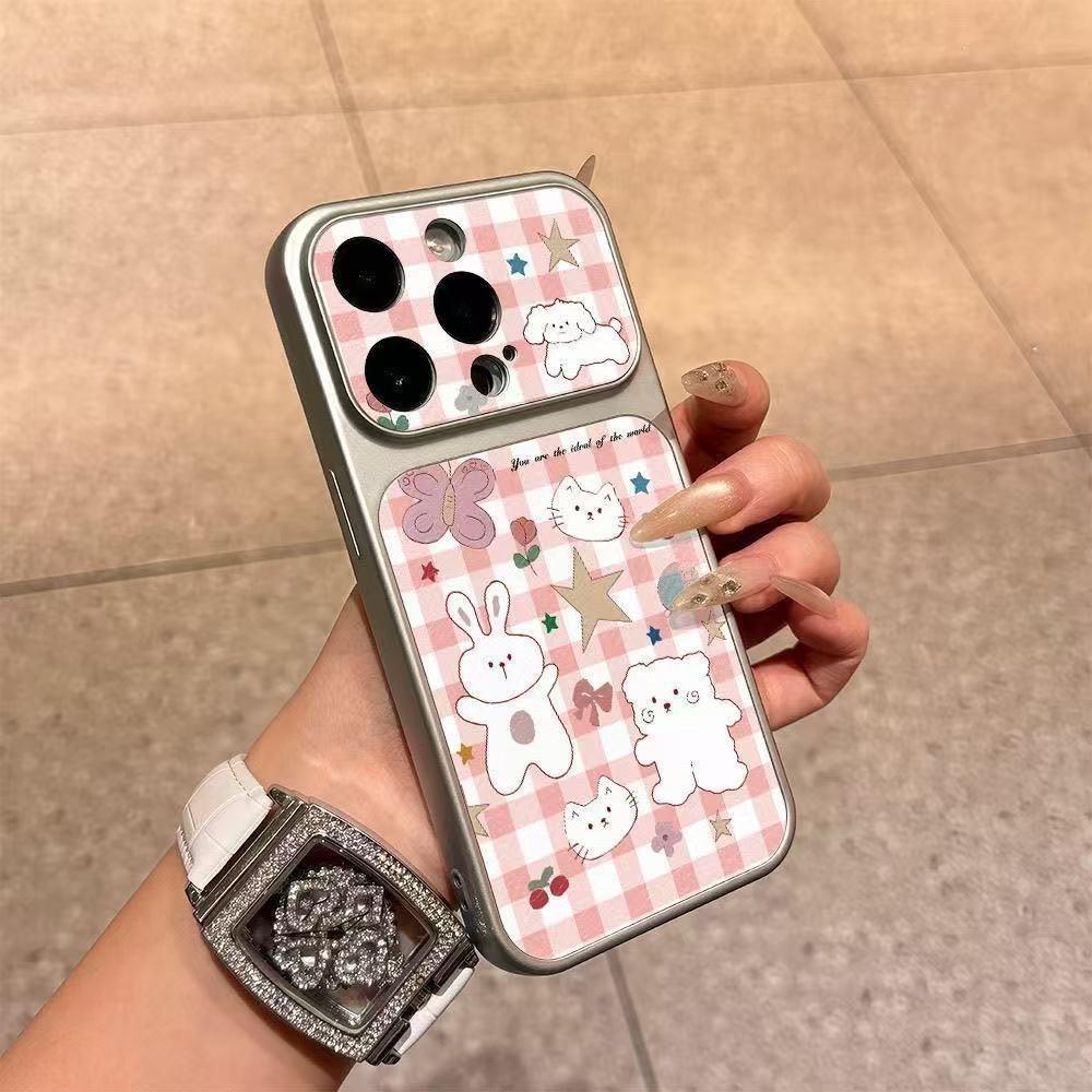 Cute second change is suitable for 17promax mobile phone case 16pro new 15 leather 14 large windows 13 girl 12x