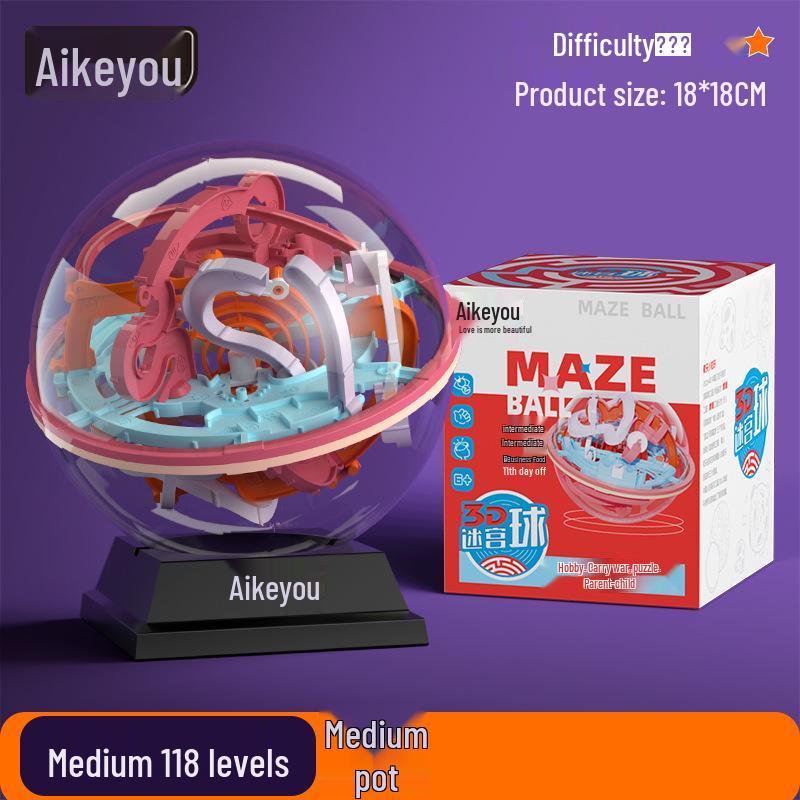 3D Children's Puzzle Maze Ball: Enhance Balance, Concentration, and Brain Power