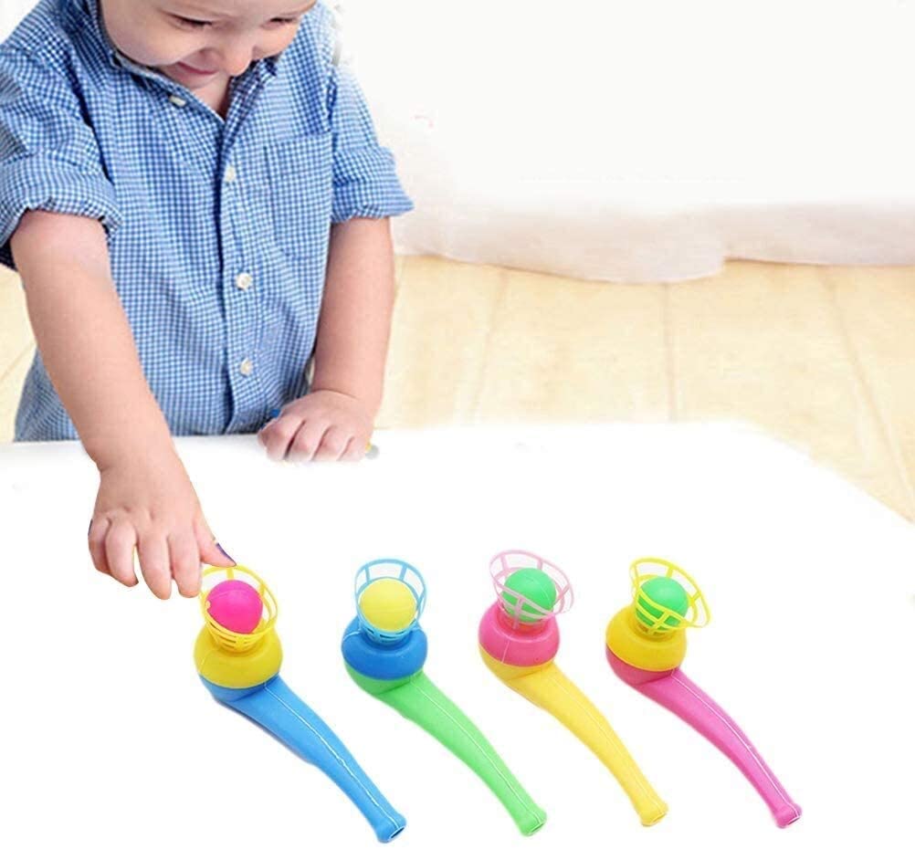 Suspended Blow Pipe Blow Ball Rod Board For Children Balance Training Floating Nostalgia Funny Game Vital Lung Capacity Toy Gift