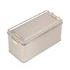 New With Lid Tinplate Box Durable Material With Buckle Rectangular Iron Box Rectangular Shape High Quality Iron Box Food Storage
