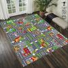 Race Tracking Rug Race Track Rug Road Gift for Kids Baby Room Rug Educational Traffic Map Mat Boys Room Decor Baby Area Rugs