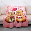 17 Styles Capybara Cartoon Print Blanket Soft Fluffy Throw Blanket Kids Adult Sofa Bed Travel Blanket Cover Throw Wonderful Gift