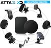 ATTAX Metal Plate & Magnetic Holder Set Self-adhesive Mobile Phone Smoke Detector [12 Pcs]
