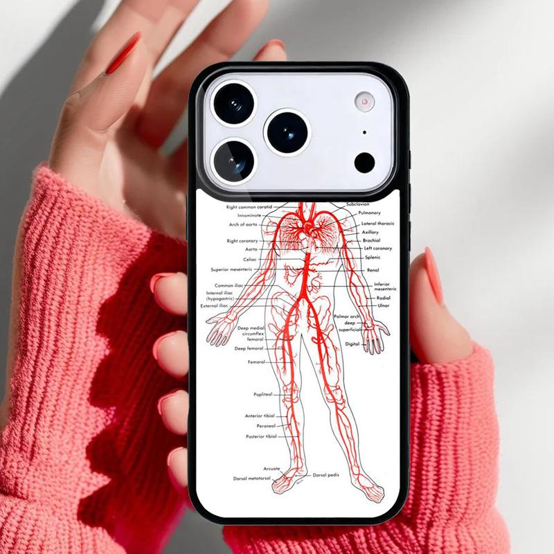 Human Brain Art Phone Case for iPhone 17 16 15 14 13 Pro Max Back Cover for 12 11 Pro Coque