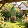 Outdoor Adjustable Iron Bird Feeder with Mesh Design and Squirrel Resistant Structure for Garden and Backyard Use Hanging Installation