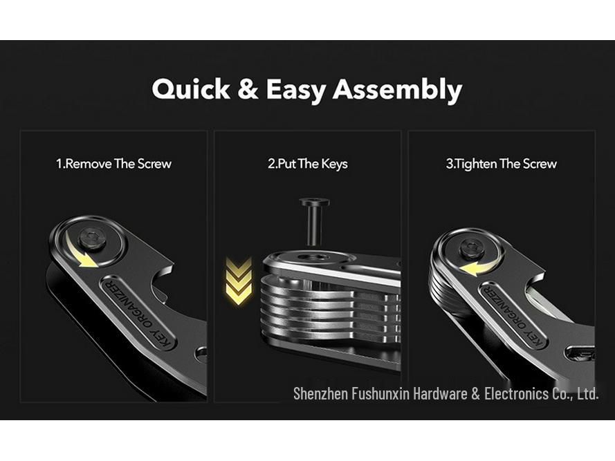 Retro Metal Alloy Keychain Organizer: Compact & Portable Foreign Gift Clip