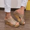 Fashion Women Slippers Roman Open Toe Platform Sandals Women Summer Retro Peep Toe Wedges Casual Slippers Slides Women Zapatos De Mujer