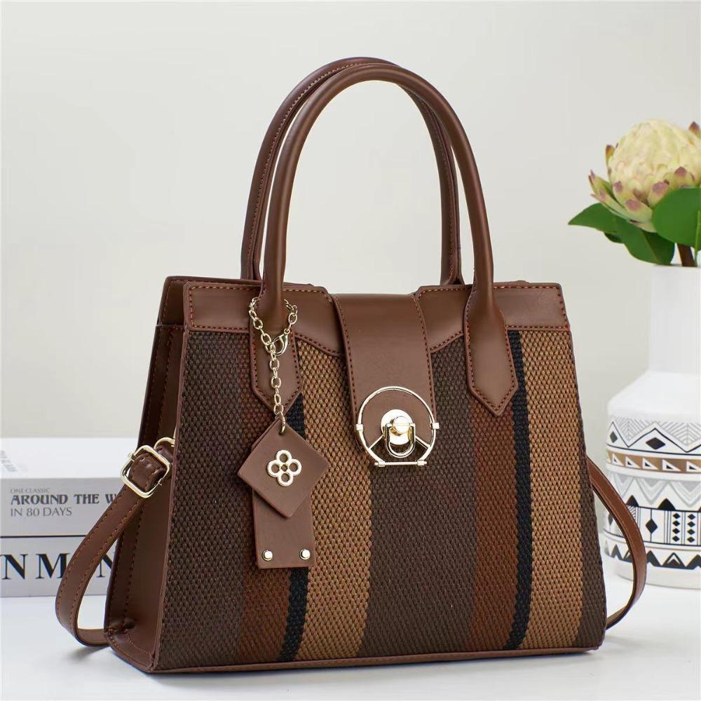 

Women s bag bag large capacity handbag shoulder bag fashion versatile messenger bag contrasting bag bags 30*12*23 темно-коричневого кольору