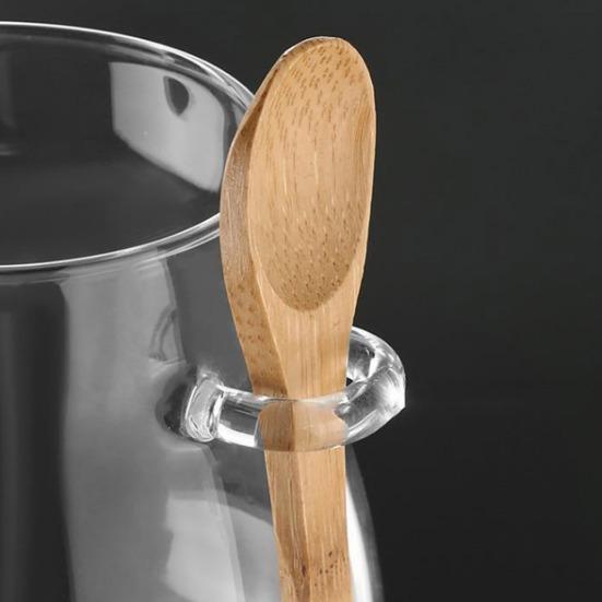 Large Capacity Transparent Glass Storage Jar with Spoon Airtight Container for Snacks Grains Tea Beans Pantry Organizer