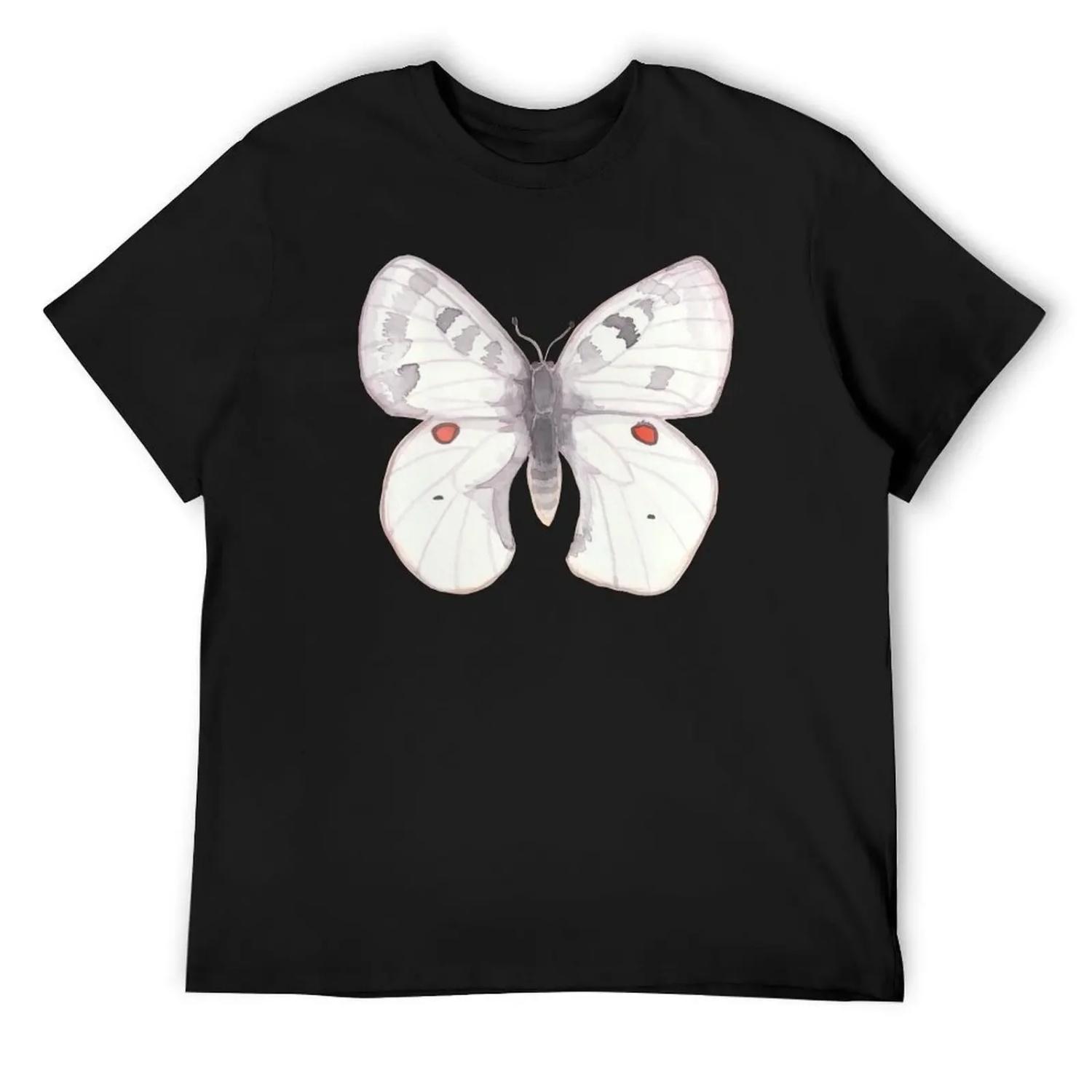 

Butterfly Vintage Illustration Clodius Parnassian T-Shirt for a boy plus size clothes t shirts for men graphic XXXXXL чорний