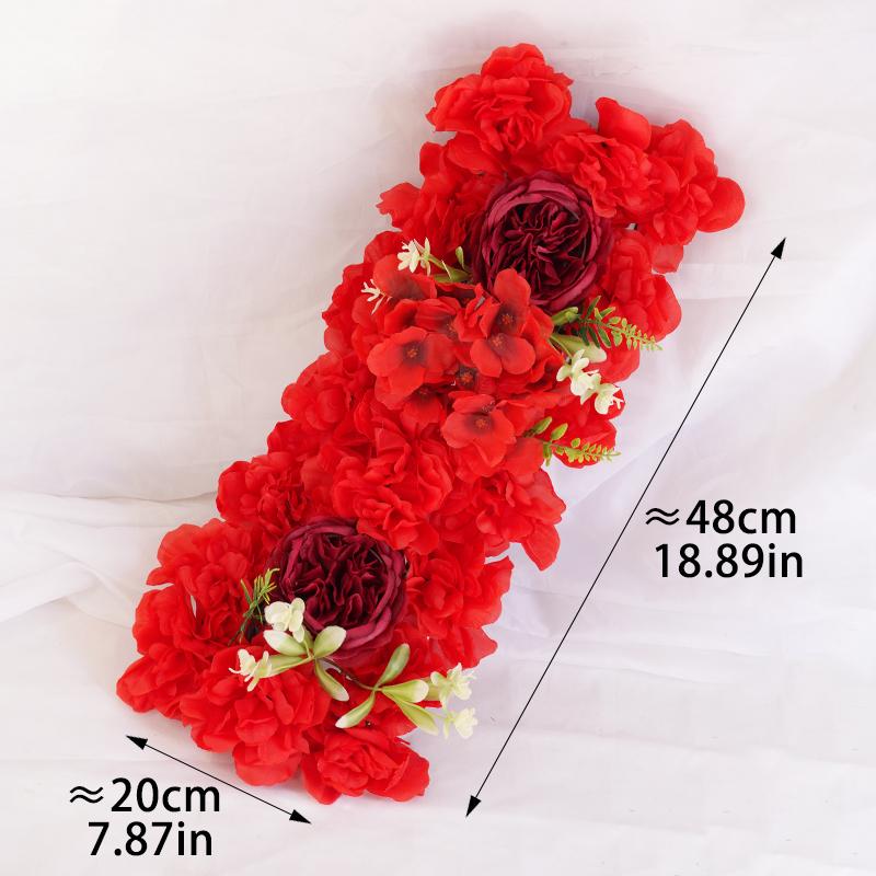 

1 шт. Искусственная цветочная панель для арочной двери, ряд цветов, дорожка для стола, цветочные композиции для свадебного мероприятия, церемонии, вечеринки, приема