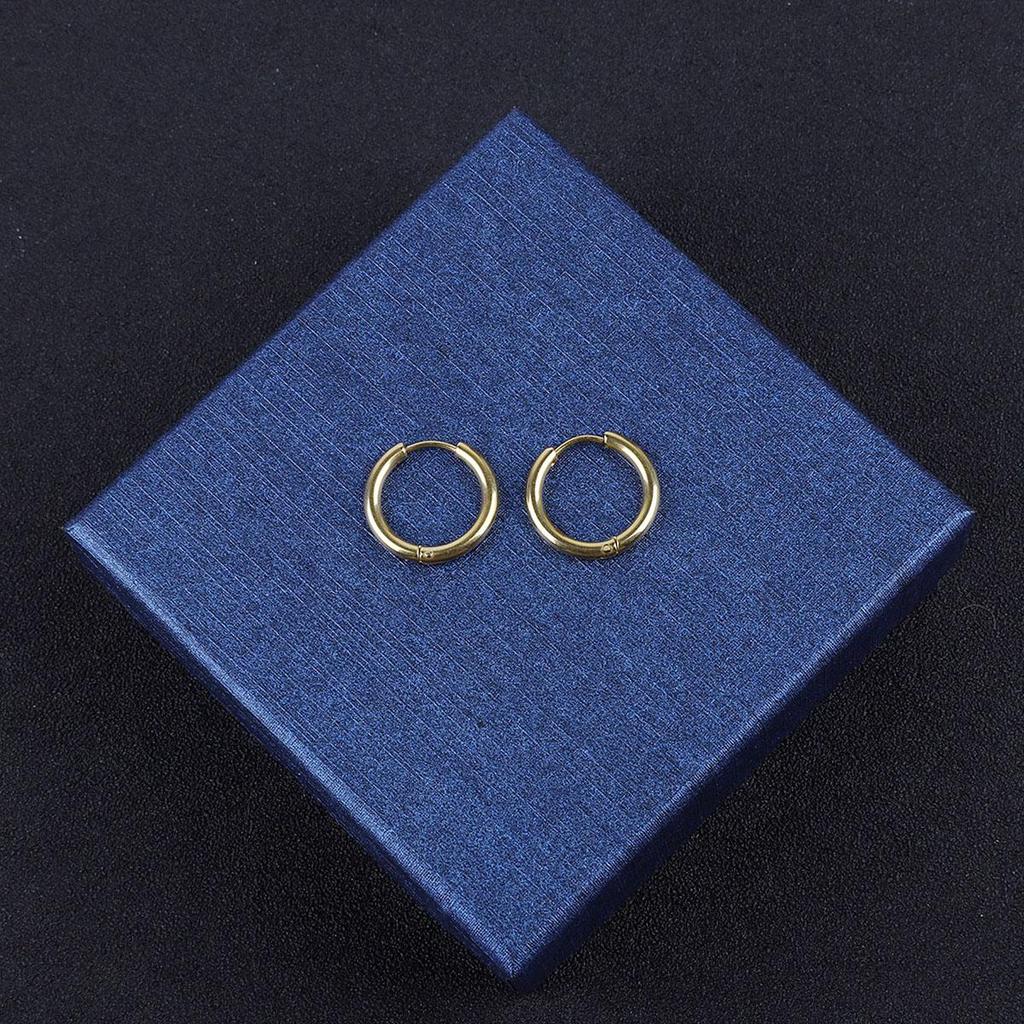 1Pcs Circle Hoop Earring for Women Men Ear Rings Ear Huggie 6-18mm